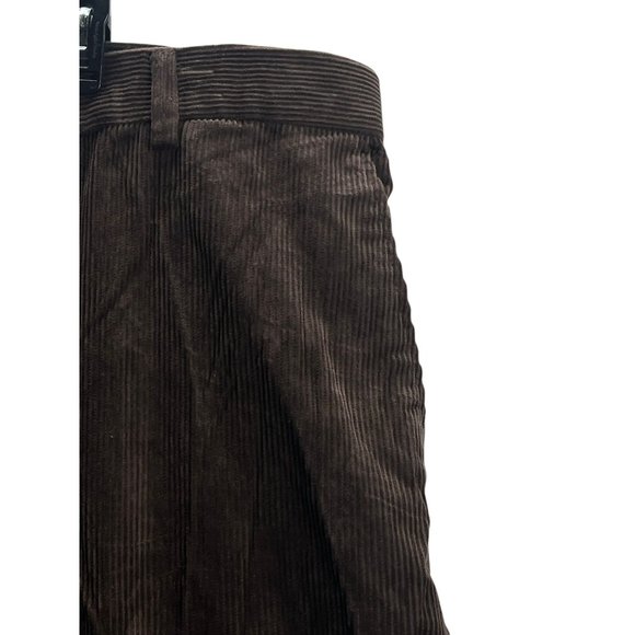 Vertical Sport Mens Brown Corduroy Flat Front Classic Fit Pants Sz 42x32 Retro - Picture 10 of 16